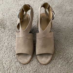 Marc Fisher Beige Suede LTD Vega Sandal